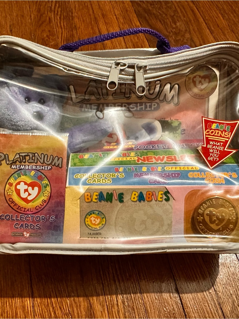 1999 Beanie Babies Official Club Platinum Edition Membership Kit